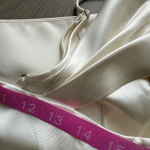 Reformation RONDA White Ivory Silk Maxi Dress Gown Size 6 Bridal Wedding w/ tag - Picture 15 of 16